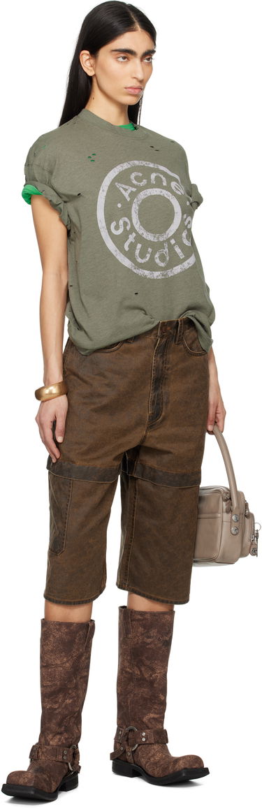 Šortky Acne Studios Acne Studios Coated Cotton Cargo Shorts Hnedá | BE0175-, 4