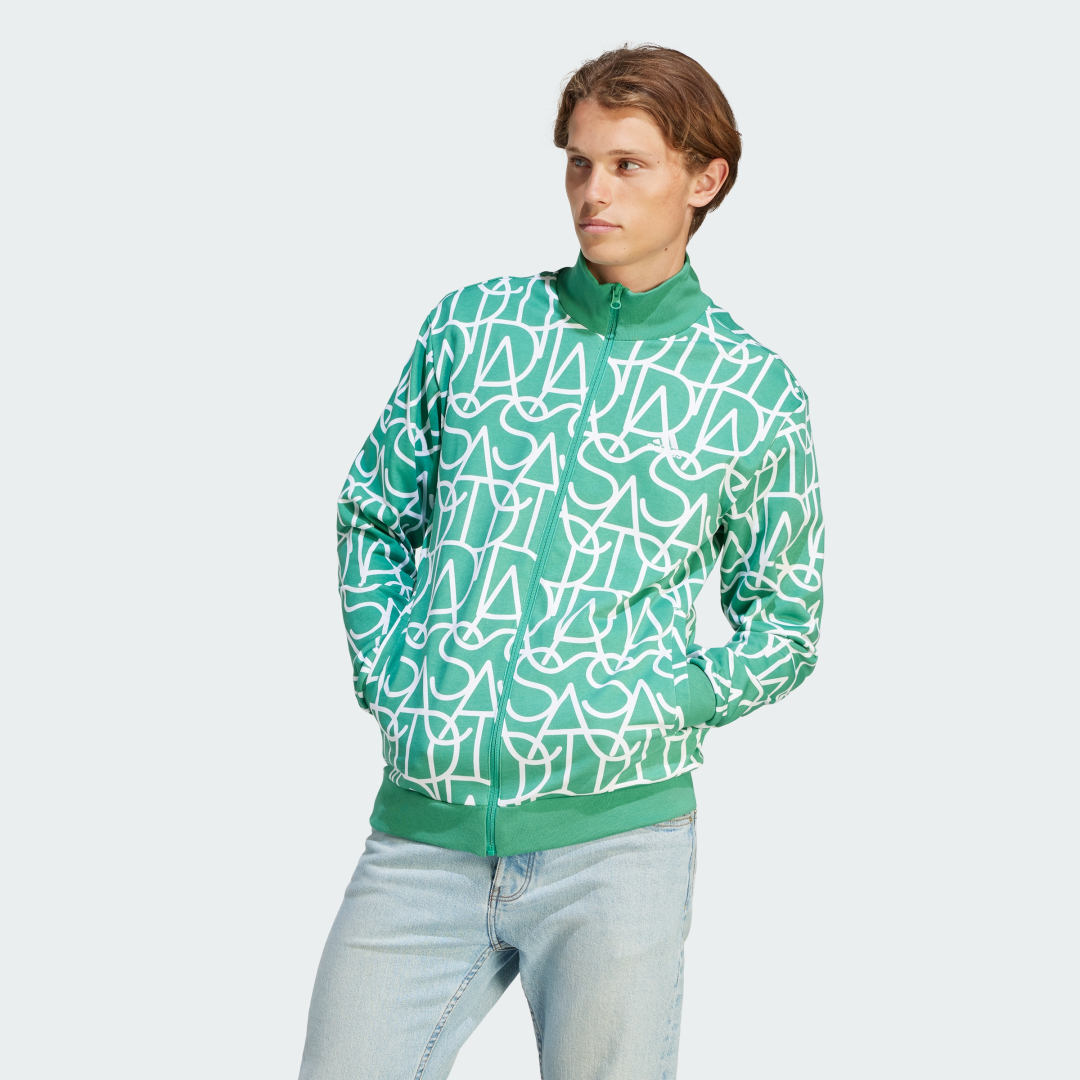 Mikina adidas Performance Sportswear Script Track Top Zelené | HZ3087, 1