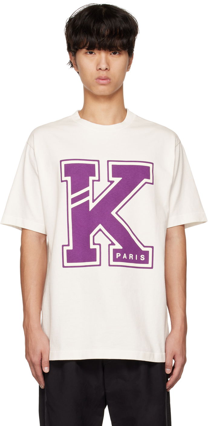 Tričko KENZO Paris College Classic T-Shirt Biela | FD55TS4524SY, 0