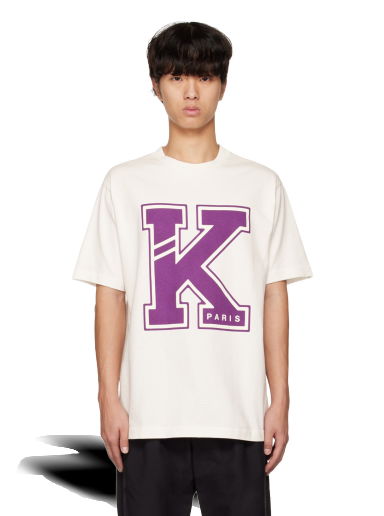 Tričko KENZO Paris College Classic T-Shirt Biela | FD55TS4524SY