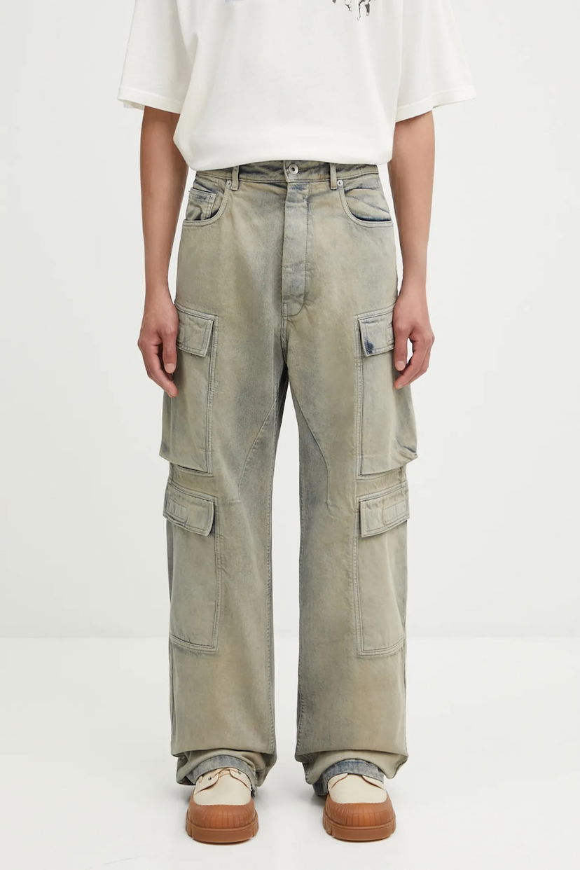 Džínsy Rick Owens Rick Owens DRKSHDW Double Cargo Jeans Šedá | DU02E7361.DMP