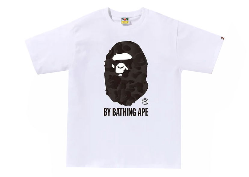 Tričko BAPE BAPE Ink Camo Ape Head Tee White Biela | 1K30-110-305