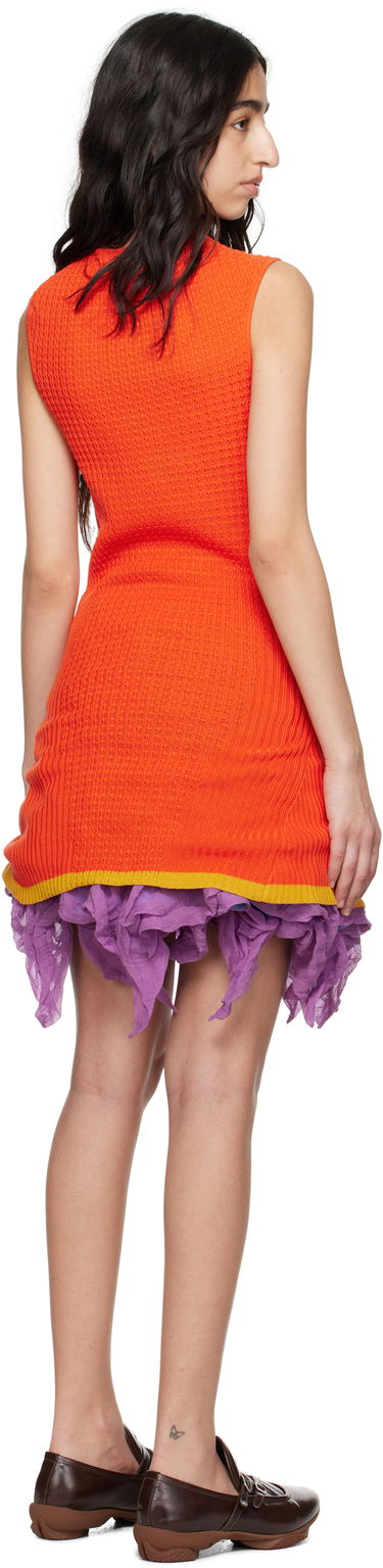 Šaty KIKO KOSTADINOV Kiko Kostadinov Vecto Knit Tunic Minidress Oranžová | KKWSS25KN03-94, 2