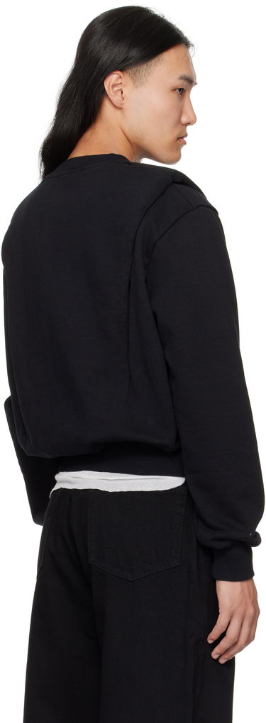 Mikina Han Kjøbenhavn Han Kjobenhavn Collared Crewneck Sweatshirt Čierna | M-134680, 2