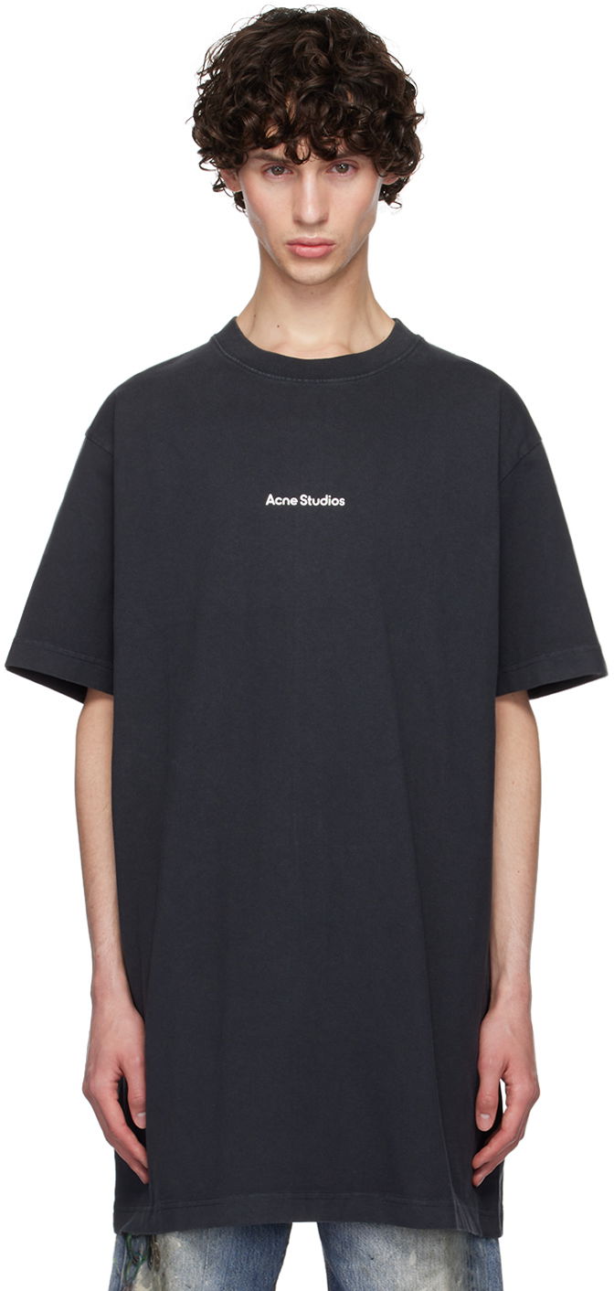 Tričko Acne Studios Black Printed T-Shirt Čierna | C20008-, 0