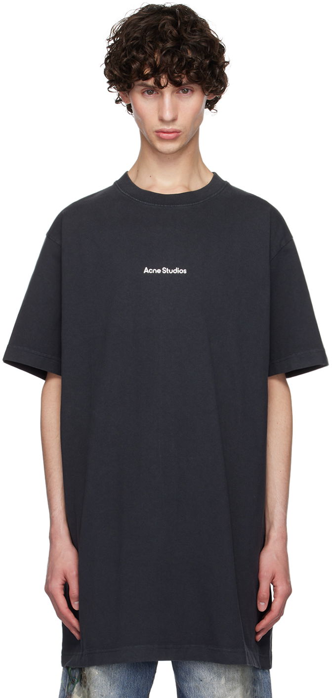 Tričko Acne Studios Black Printed T-Shirt Čierna | C20008-