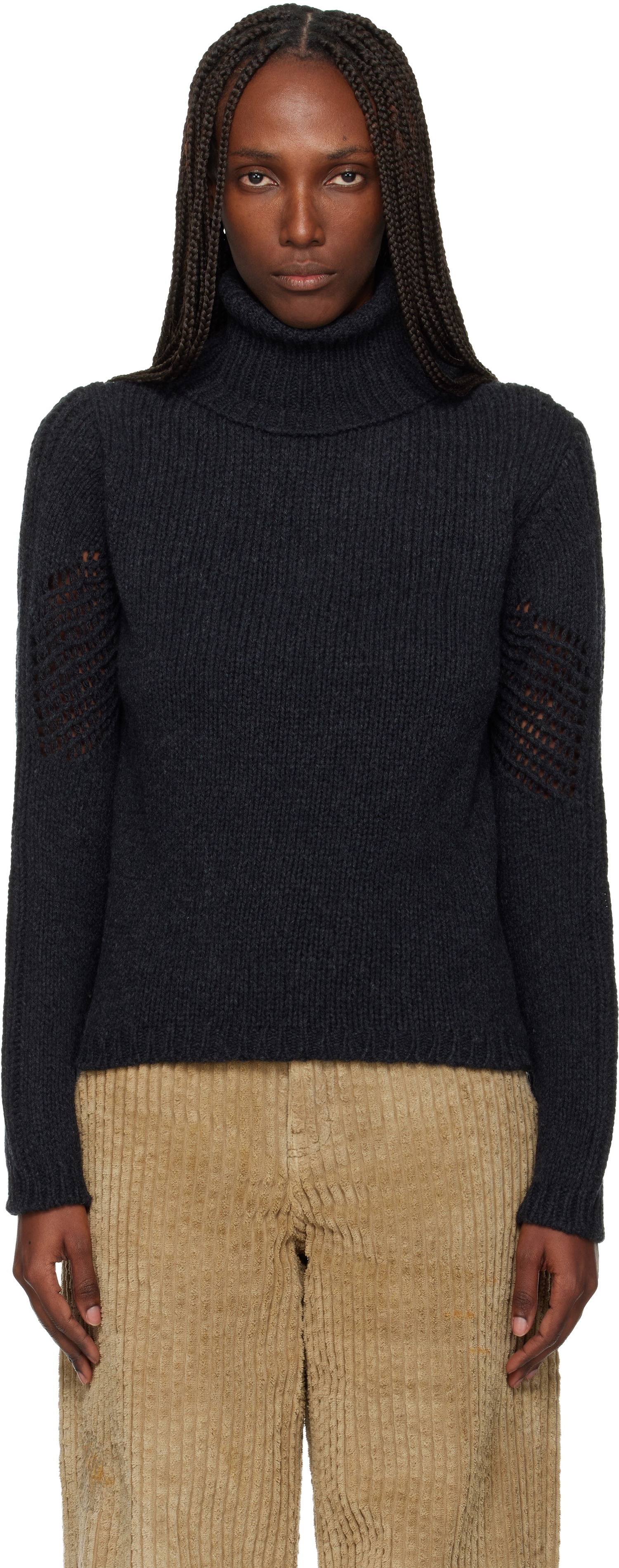 Sveter OUR LEGACY Cage Rollneck Turtleneck Čierna | W4253CCL, 0