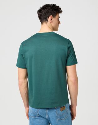 Tričko Wrangler Wrangler Regular Sign Off Tee Zelené | 112371479:XXL, 0