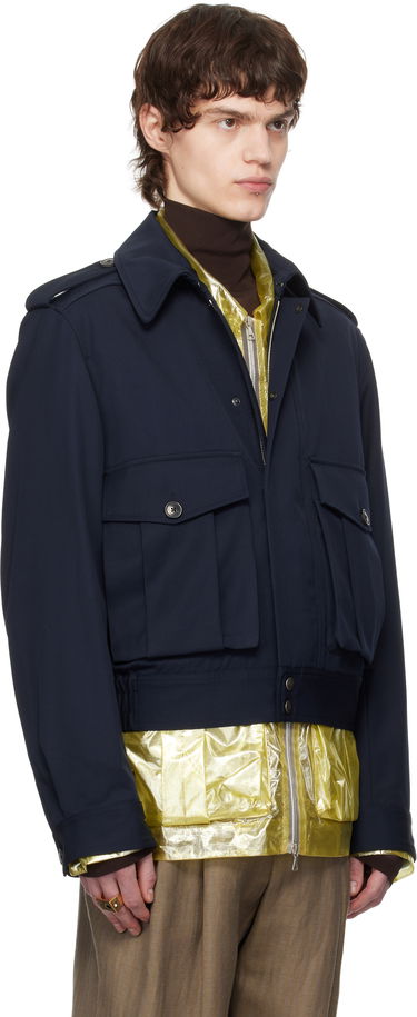 Bomber bunda Dries Van Noten Dries Van Noten Wool Gabardine Jacket Béžová | 251-020510-1176, 4
