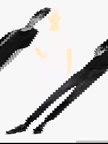 Tričko Diesel Diesel Oval Logo T-Shirt Čierna | A174020NJBM9XX, 1