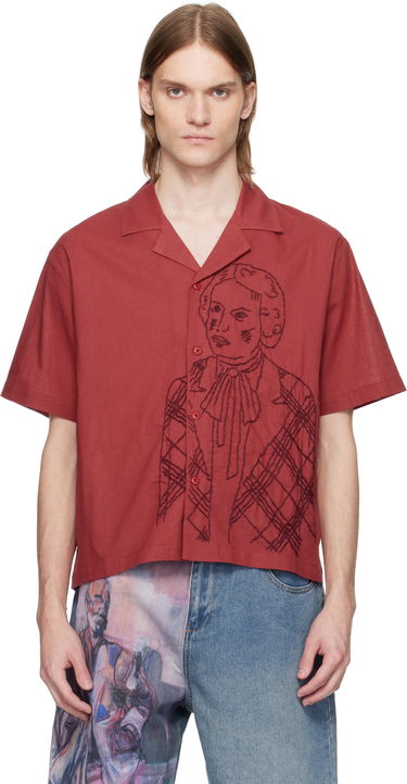 Košeľa KidSuper KidSuper Hand Stitched Shirt Červená | SS25-SST-05, 0
