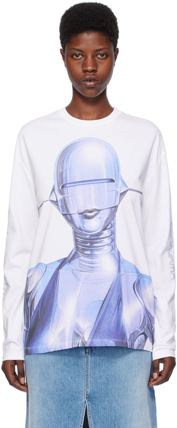 Tričko Stella McCartney Stella McCartney Graphic Long Sleeve T-Shirt Biela | 6J01613SPY83, 0