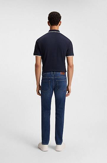 Džínsy BOSS Delaware slim-fit comfort-stretch denim jeans Modrá | 50549514, 1