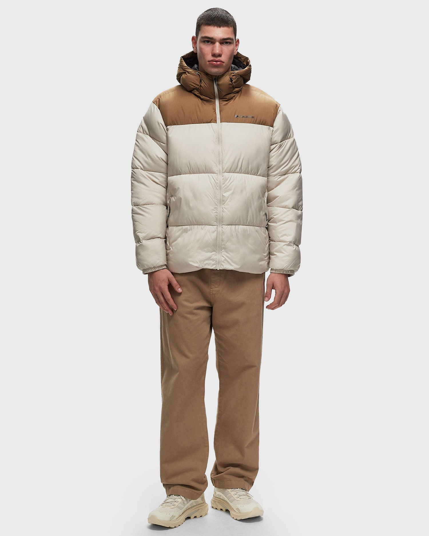 Prešívaná bunda Columbia Puffect II Hooded Puffer Jacket Béžová | 2086851278, 1