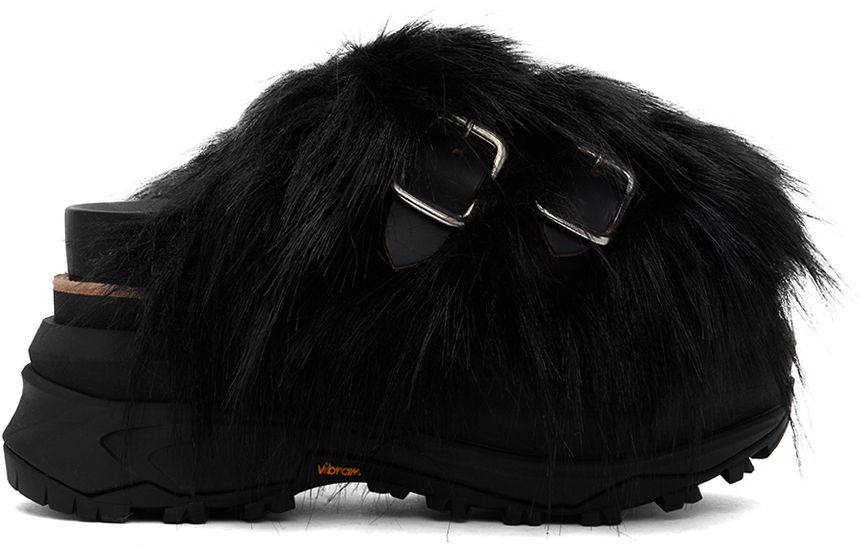 Tenisky a topánky sacai Faux-Fur Sandals Čierna | 24-07477, 0