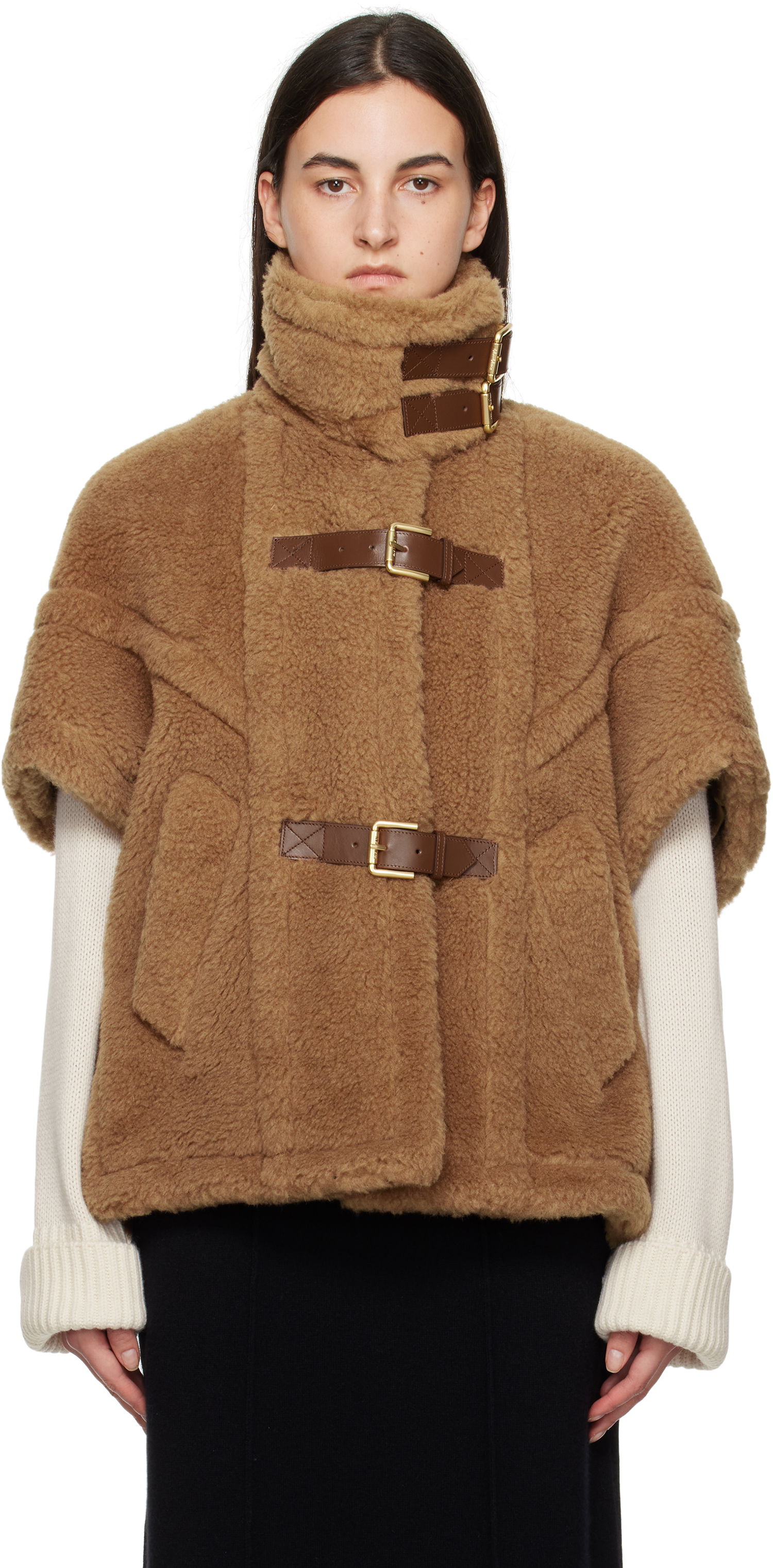 Vesta Max Mara Max Mara Newrodano Teddy Cape Hnedá | 2424736292600 MM10739, 0