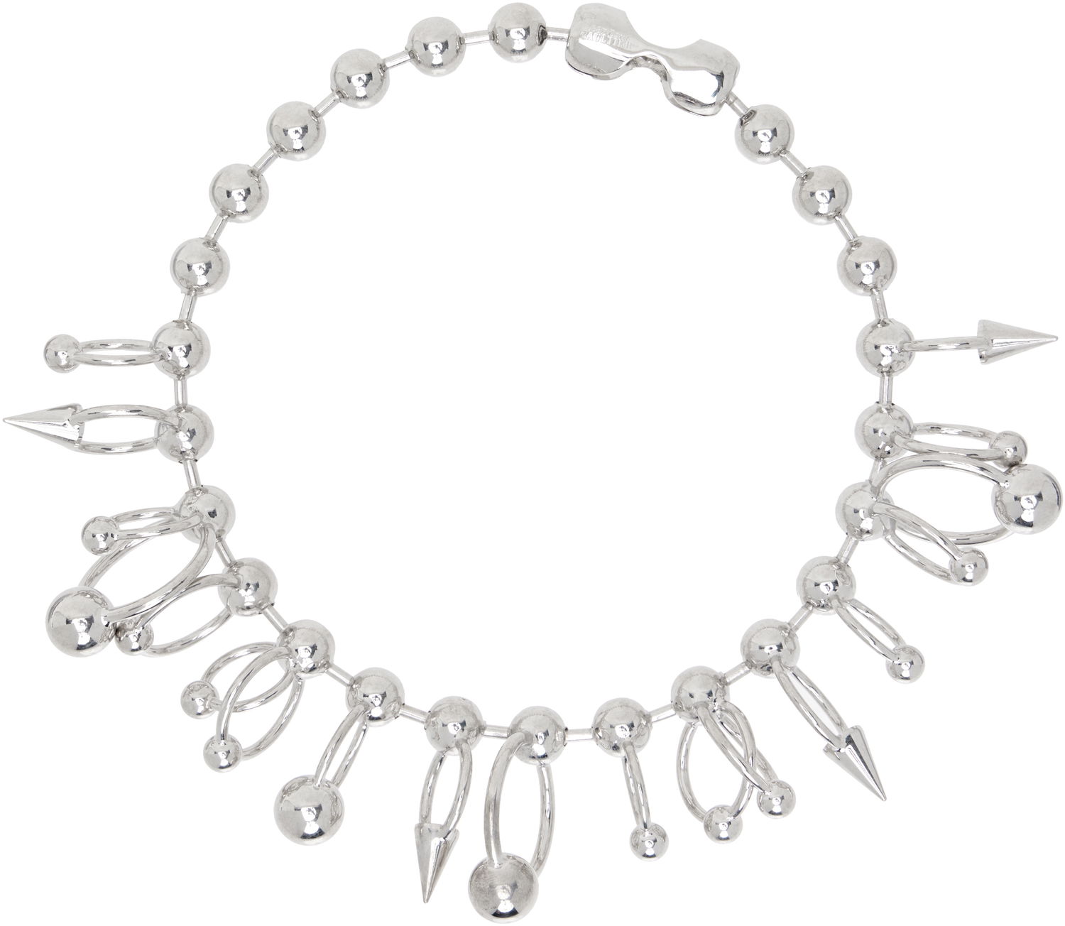 Náramok Jean Paul Gaultier Jean Paul Gaultier 'The Ball' Silver-Tone Ball Chain Necklace Metalická | 24/25-U-CO013-X053-91, 0