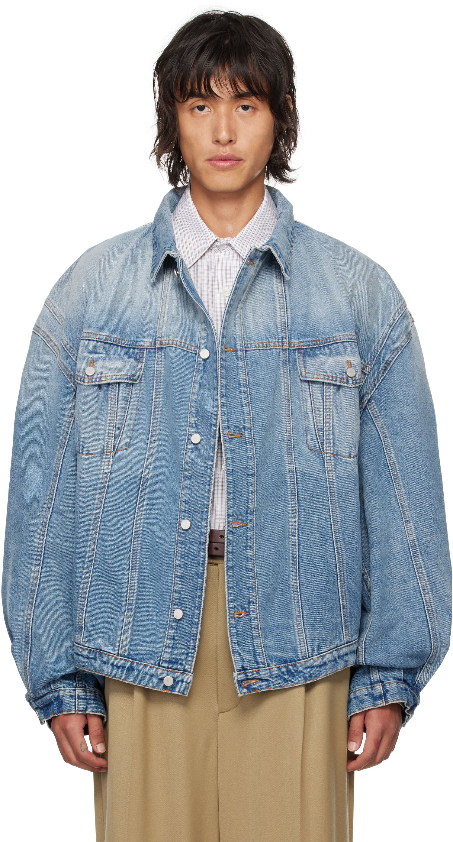 Bunda HED MAYNER Faded Denim Jacket Modrá | HMMZ67010T-HZ139, 0