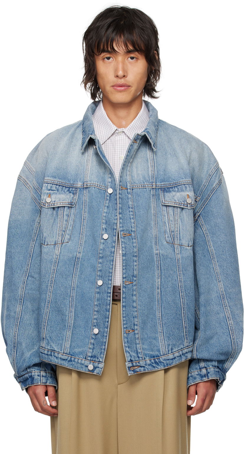 Bunda HED MAYNER Faded Denim Jacket Modrá | HMMZ67010T-HZ139