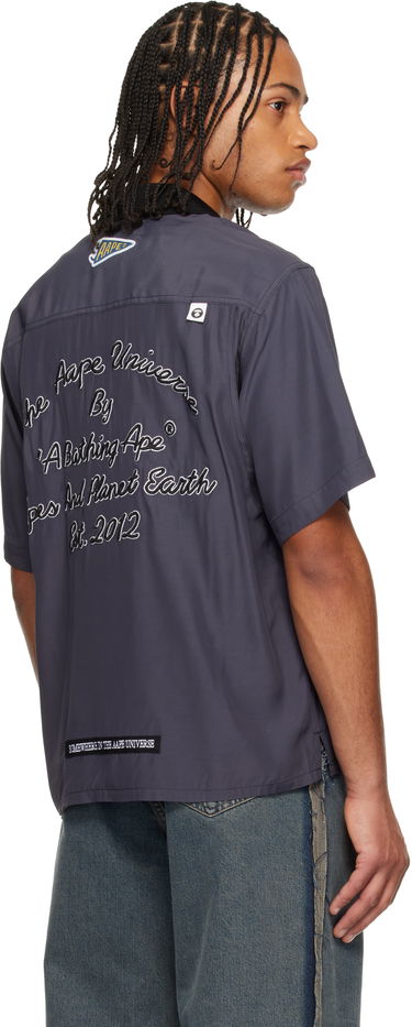 Košeľa AAPE by A Bathing Ape AAPE by A Bathing Ape Main Short Sleeve Camp Shirt Šedá | AAPSRM8524XXNGYD, 2