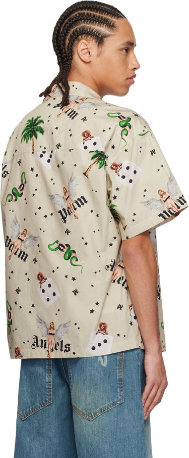 Košeľa Palm Angels Palm Angels Pin Up Bowling Shirt Béžová | PMGG00AS25FAB0050B84, 2