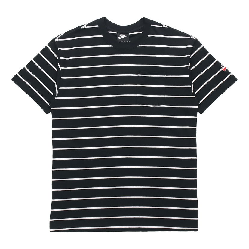 Tričko Nike Sportswear Stripe Pocket Tee Čierna | DM8880-010