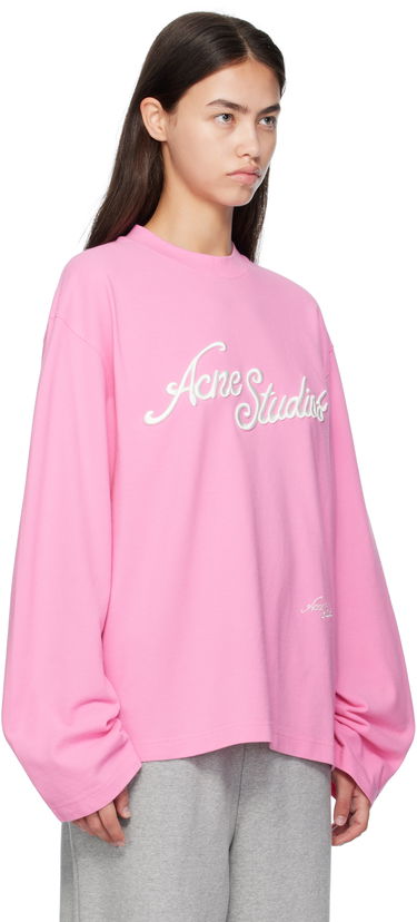 Sveter Acne Studios Acne Studios Logo Long Sleeve T-Shirt Modrá | CL0339-, 4