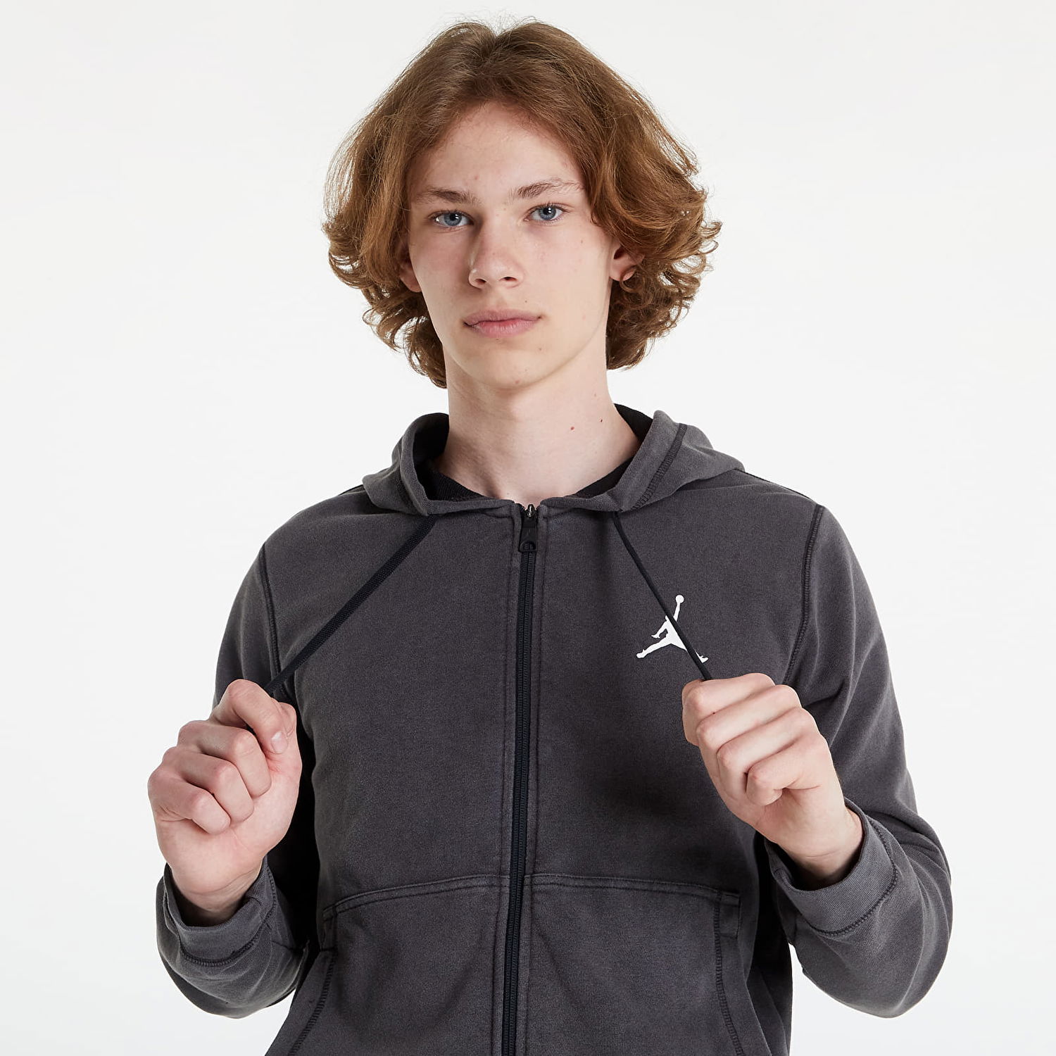 Mikina Jordan Dri-FIT Air Fleece Full-zip Hoodie Šedá | DC9737-010, 0