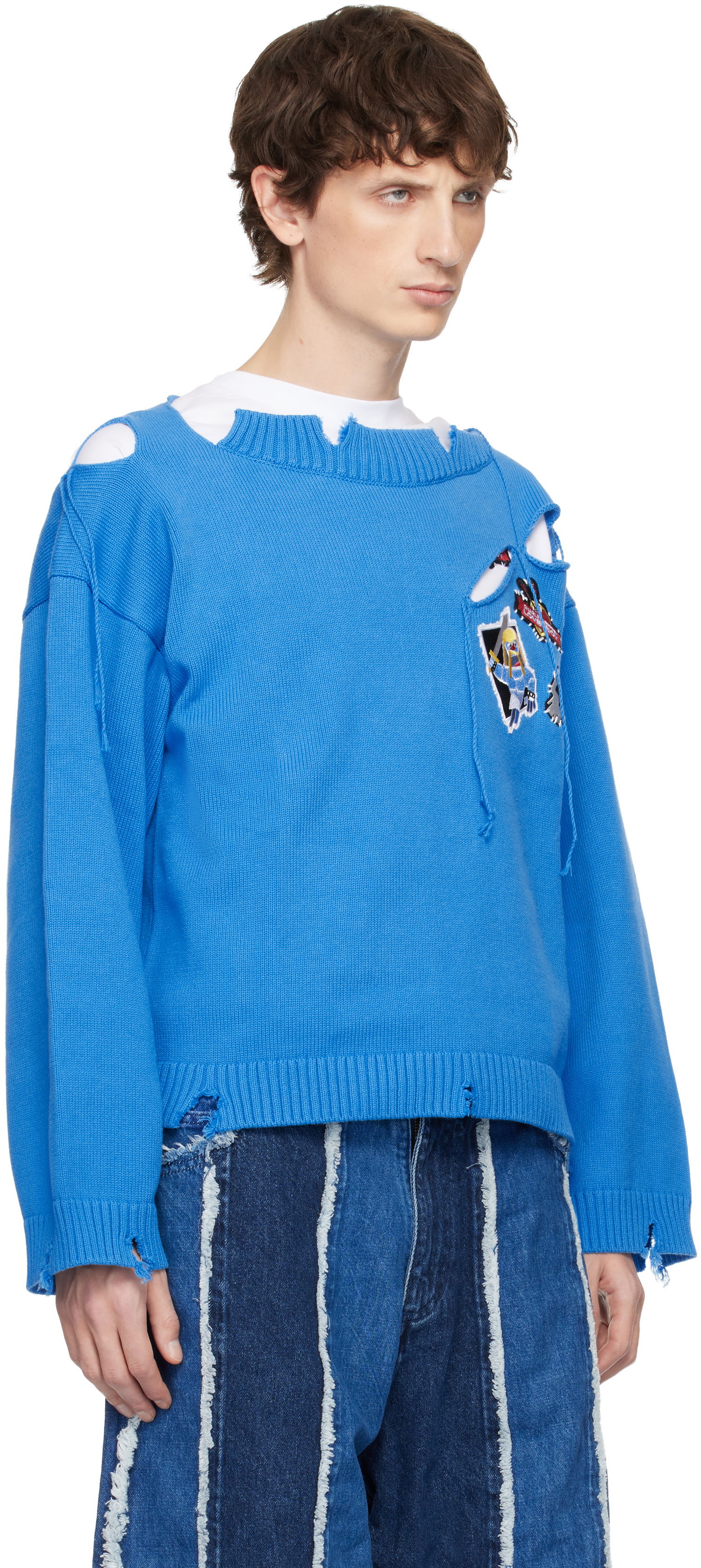 Sveter Charles Jeffrey Loverboy Clash of Clans Edition Barbarian Patch Sweater Modrá | 054091601, 1