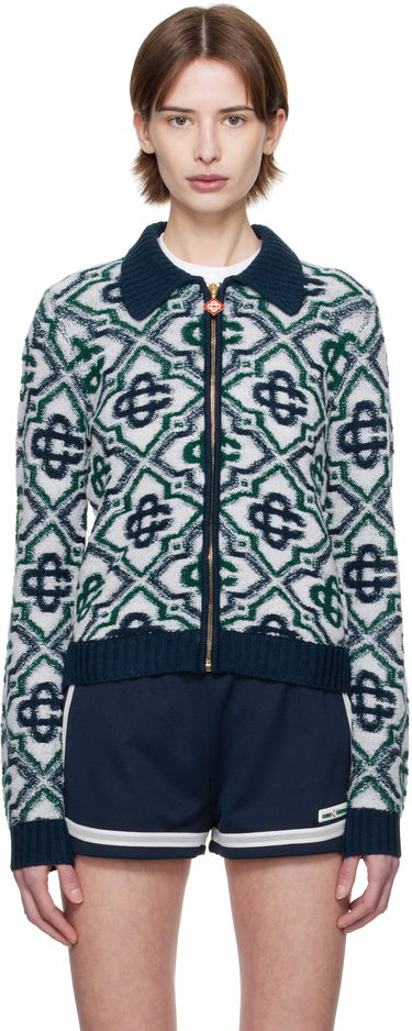 Sveter Casablanca Casablanca Monogram Knit Zip Cardigan Rôznofarebný | WPS25-KW-828-01, 0