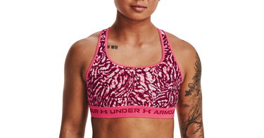 Podprsenka Under Armour Crossback Mid Print Bra Ružová | 1361042-975, 1
