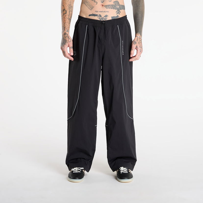 Tepláky adidas Originals Consortium Wide Leg Track Pant with Contrast Piping Čierna | KF0684
