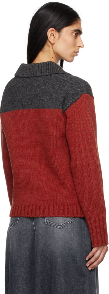 Sveter JW Anderson JW Anderson House Intarsia Polo Sweater Červená | KW1405-YN0413, 2