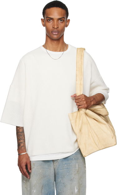 Tričko Fear of God Fear of God ESSENTIALS Waffle Short Sleeve T-Shirt Biela | 192SP256154F, 0