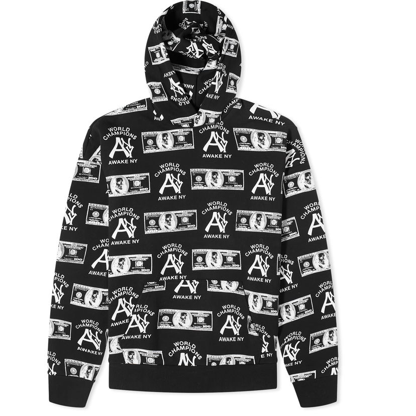 Mikina Awake NY Champion$ Hoodie Čierna | AWK-FW23-HD003-BLK