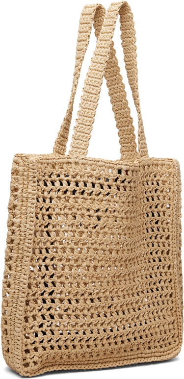 Tote bag Casablanca Casablanca Logo Raffia Tote Béžová | A-SP26-BAG-175-01, 2