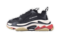 Triple S Sneaker "Black Red"