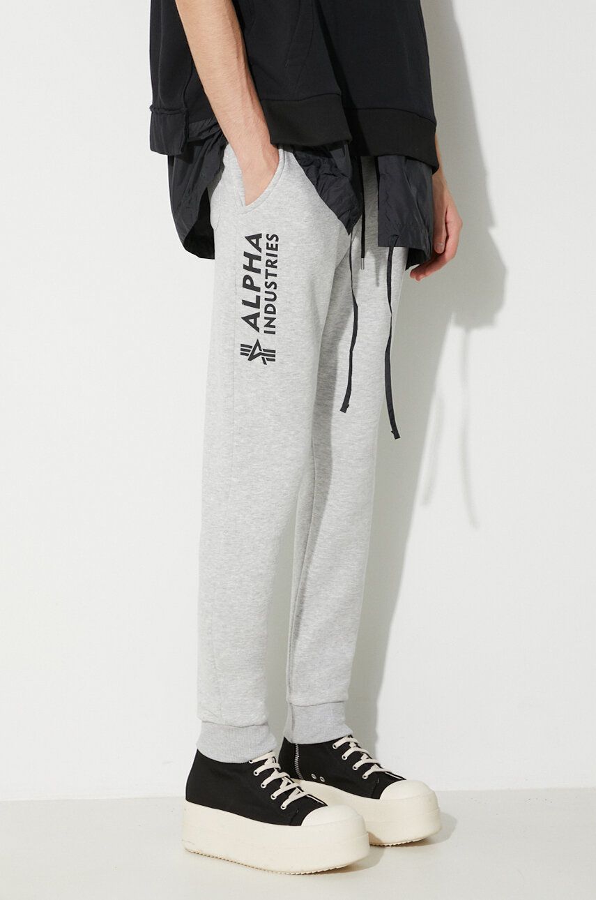 Tepláky Alpha Industries Sweatpants With Print Šedá | 116368.17, 0