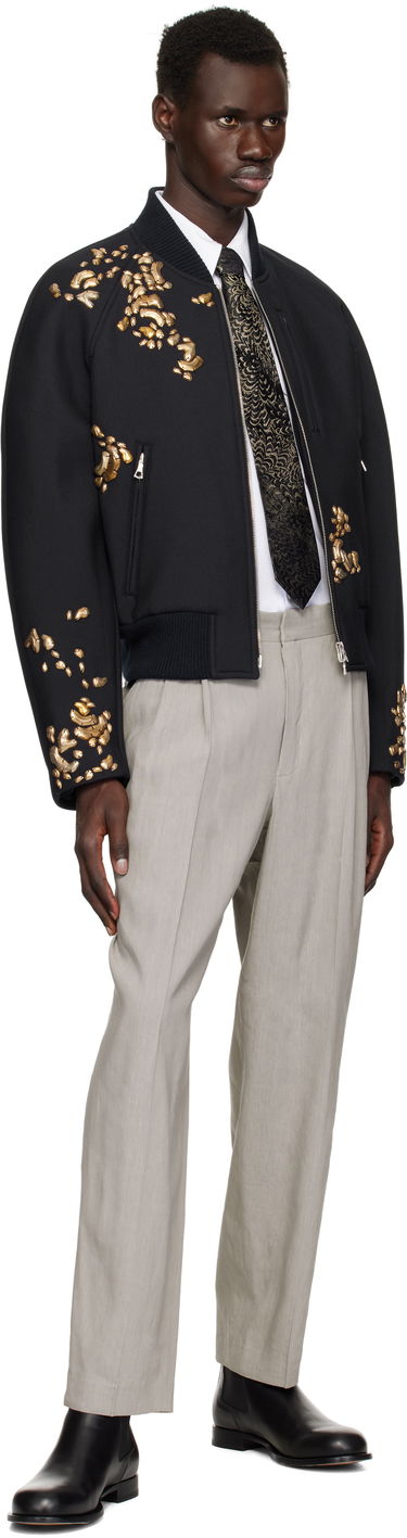 Šál Dries Van Noten Dries Van Noten 'Paste Paper' Print Silk Tie Hnedá | 251-021602-1908, 4