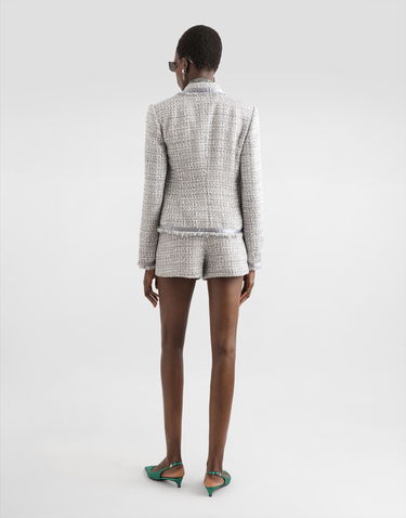 Šortky Dolce & Gabbana Lamé Bouclé Shorts Šedá | FTC9LTFQOABS8100, 2