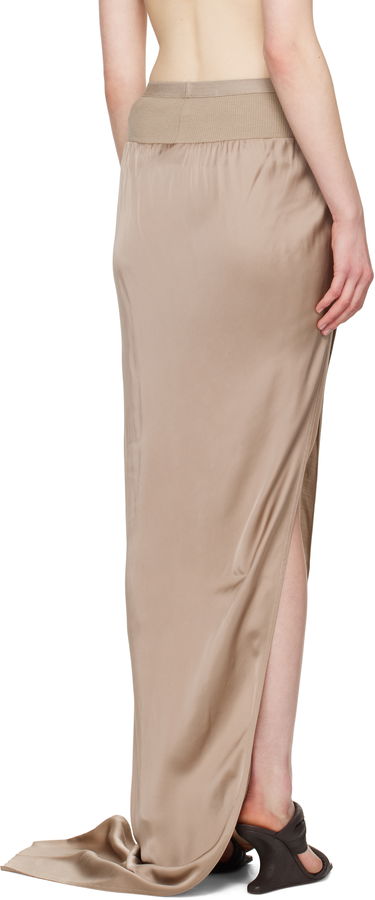 Sukňa Rick Owens Rick Owens Hollywood Slit Maxi Skirt Béžová | RP01E7333 SCH, 2