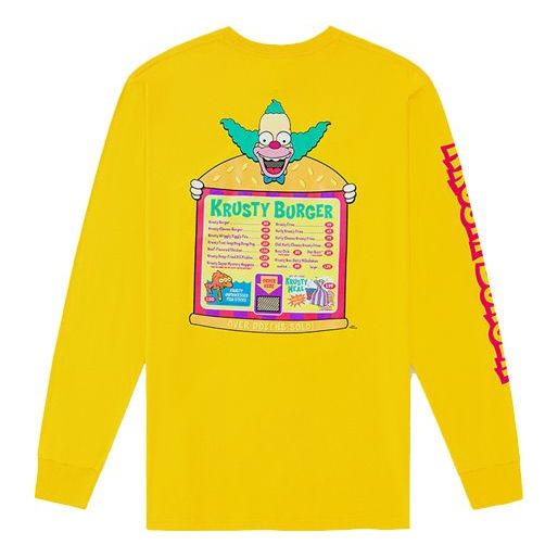 Tričko Vans Vans x Simpsons Krusty Burger Long Sleeve T-Shirt Žltá | VN0A4RTLZW3, 0
