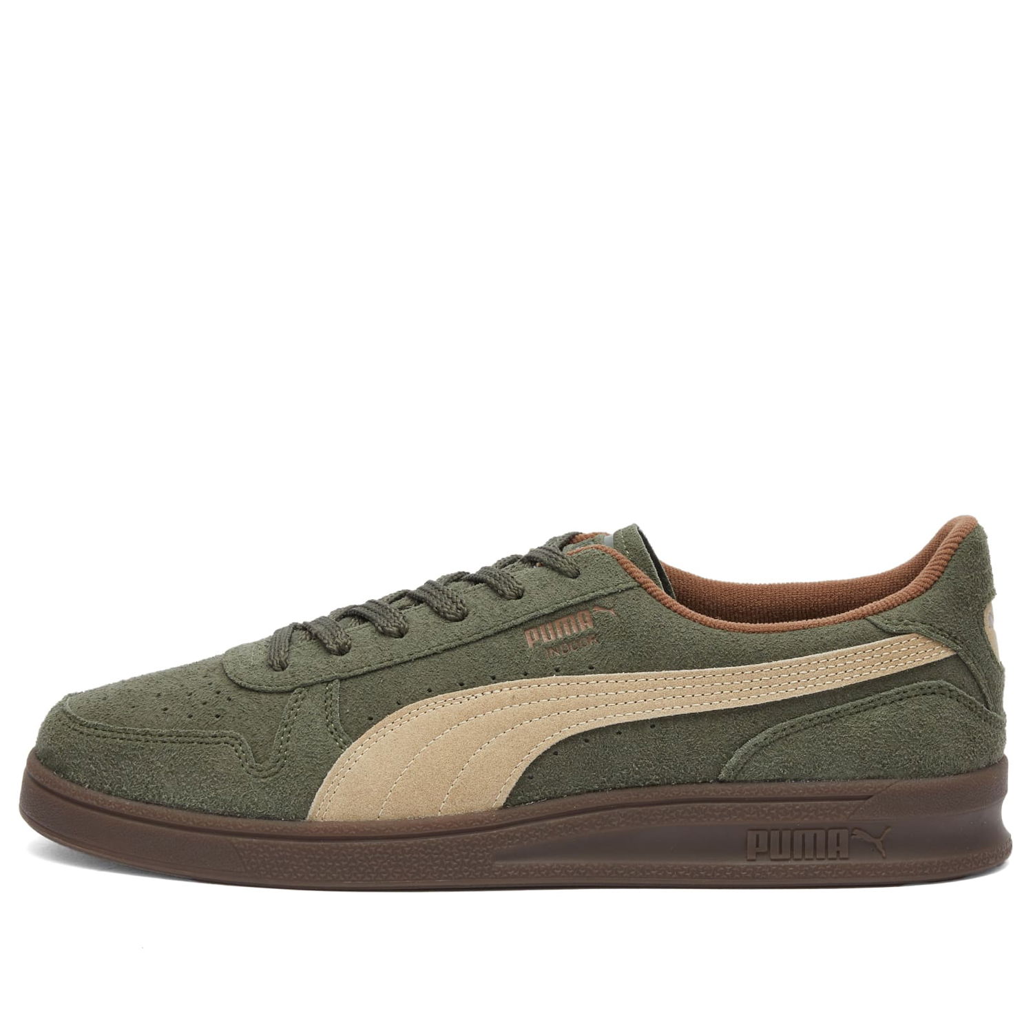 Tenisky a topánky Puma Men's Indoor R-Suede in Dark Olive/Prairie Tan, Size UK 10 | END. Clothing Čierna | 398531-01, 0