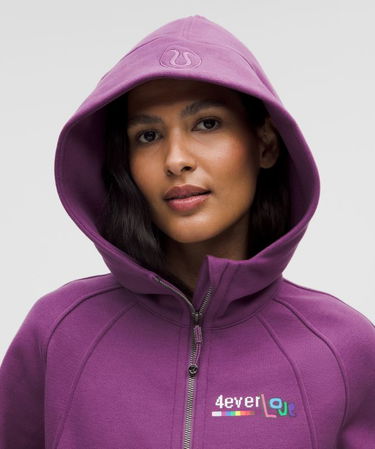 Mikina lululemon Oversized Cropped Full Zip Hoodie Fialová | prod20000051, 3