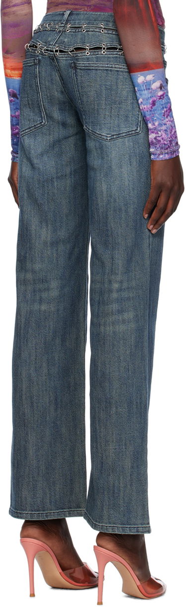 Džínsy Miaou Miaou Marco Chain-Embellished Jeans Modrá | 1033SD2DUR, 2