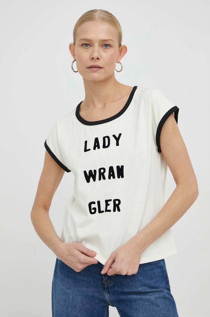 Tričko Wrangler Leon Bridges x Ms Wrangler Ringer Tee Béžová | W7NAGFC11, 0