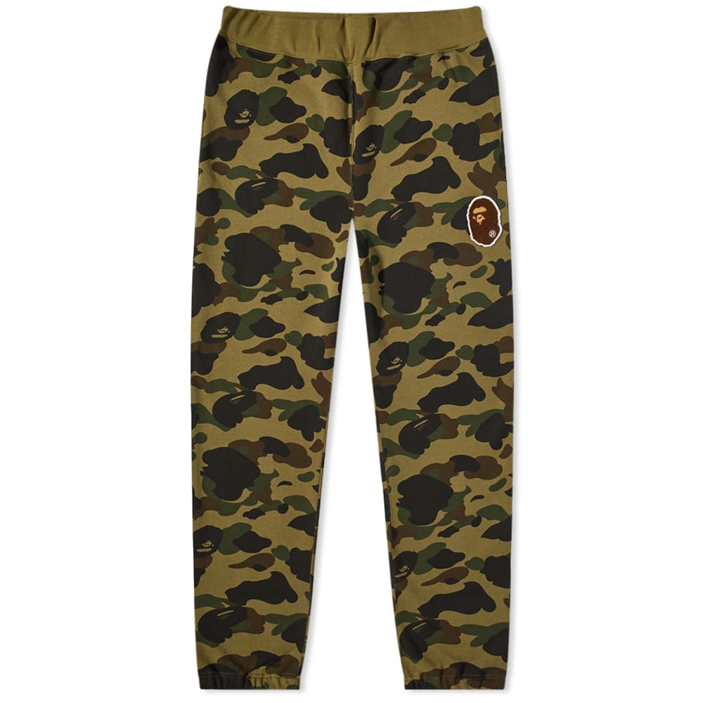 Tepláky BAPE A Bathing Ape 1st Camo Ape Head Patched Sweat Pant Zelené | 001PTI801024M-GRN, 0