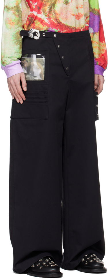 Cargo nohavice Chopova Lowena Miller Wallet Black Wide-Leg Trousers Čierna | 4077, 4