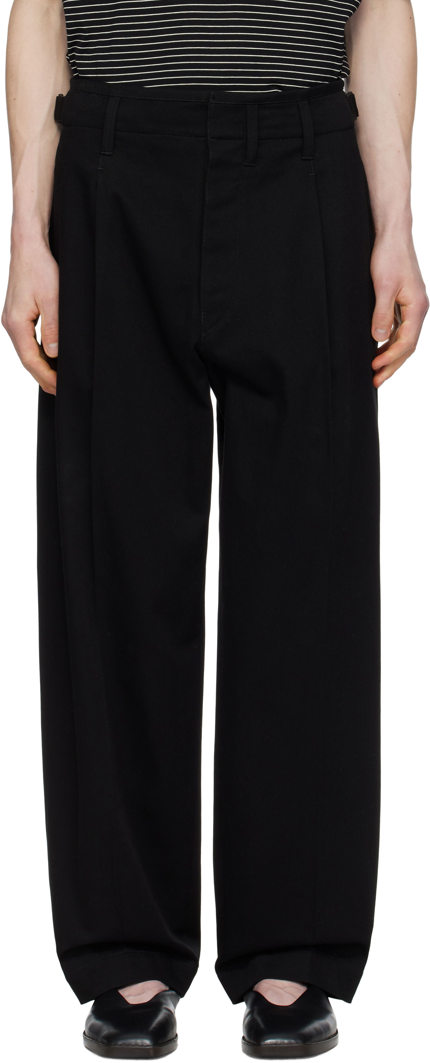 Nohavice LEMAIRE Lemaire Pleated Carrot Trousers Čierna | PA1194 LF1365, 0
