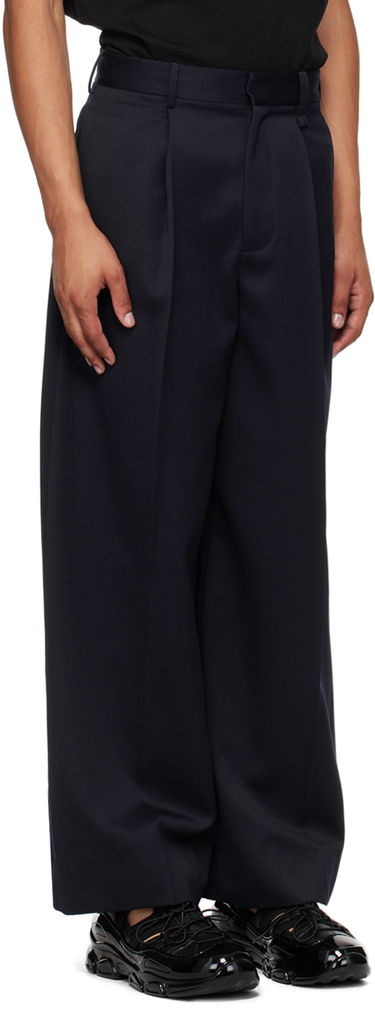 Nohavice Simone Rocha Simone Rocha Pleated Wide Leg Trousers Navy | 4118 0458, 1